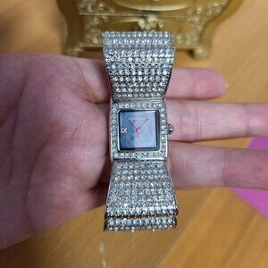 Studded betsey johnson bow watch